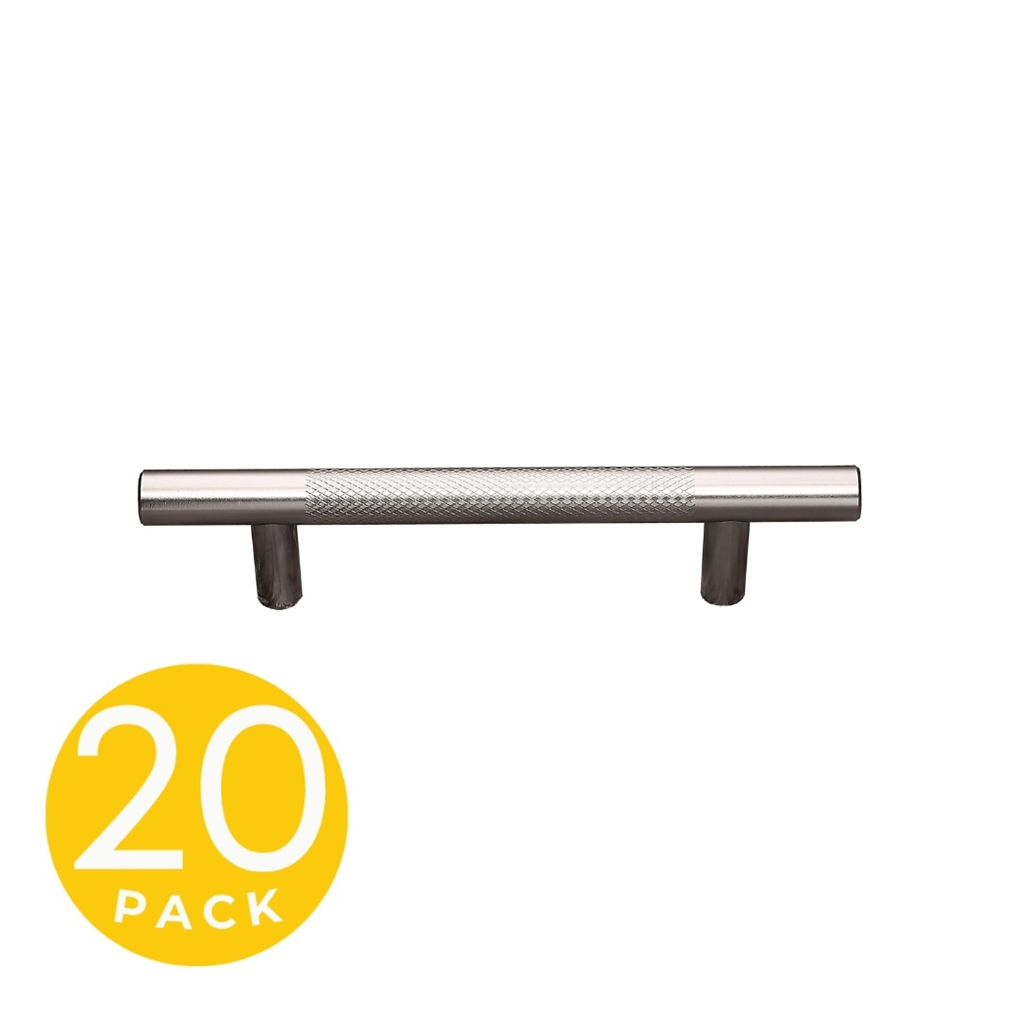 Sapphire Delta Series Modern Textured Cabinet Handle/Pull — 3.75in. Center-to-Center, Satin Nickel, 20-Pack, Model# SP-1009KN-96-SN-20